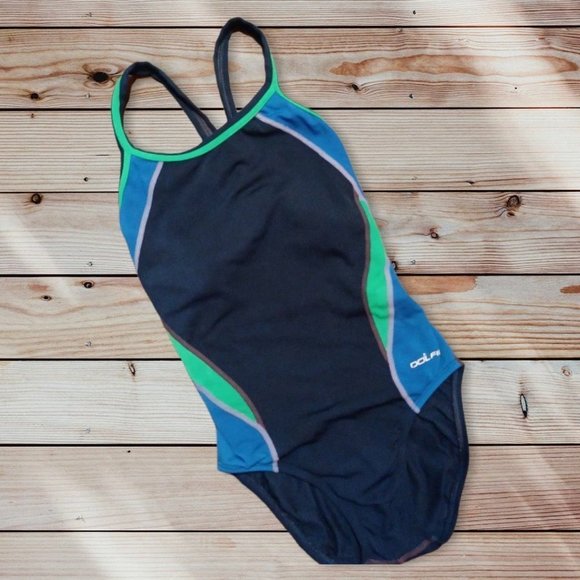 Womens RELIANCE Navy/Blue/Green Colorblock DBX Back - Picture 3 of 6